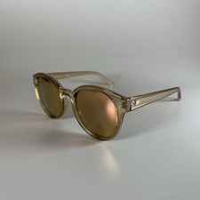 LE SPECS Light Tan PARAMOUNT OVERSIZED ACRYLIC SUNGLASSSES