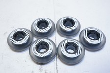 Lot of 6 Player's Choice Indoor Roller Hockey Wheel Grey/White 59MM 74A ShpsFREE