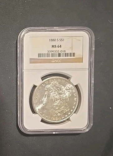 1880 S Morgan Silver Dollar NGC MS64 Brilliant Uncirculated Bright and Shiny