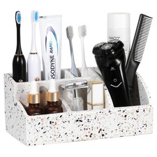 Bathroom Counter Organizer, Toothbrush Holder for Bathroom 5 Slot, Large Bath...