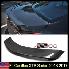 For 2013-2017 Cadillac XTS Sedan Highkick Trunk Spoiler Wing V Style Carbon Look