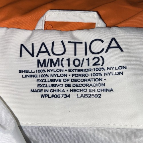 New Nautica Windbreaker Jacket Medium Whitehood Water Resistant E39 - Picture 12 of 12