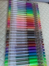 33 Color Glitter Gel Pens Neon Set Fine Tip Art Markers for Coloring Journaling