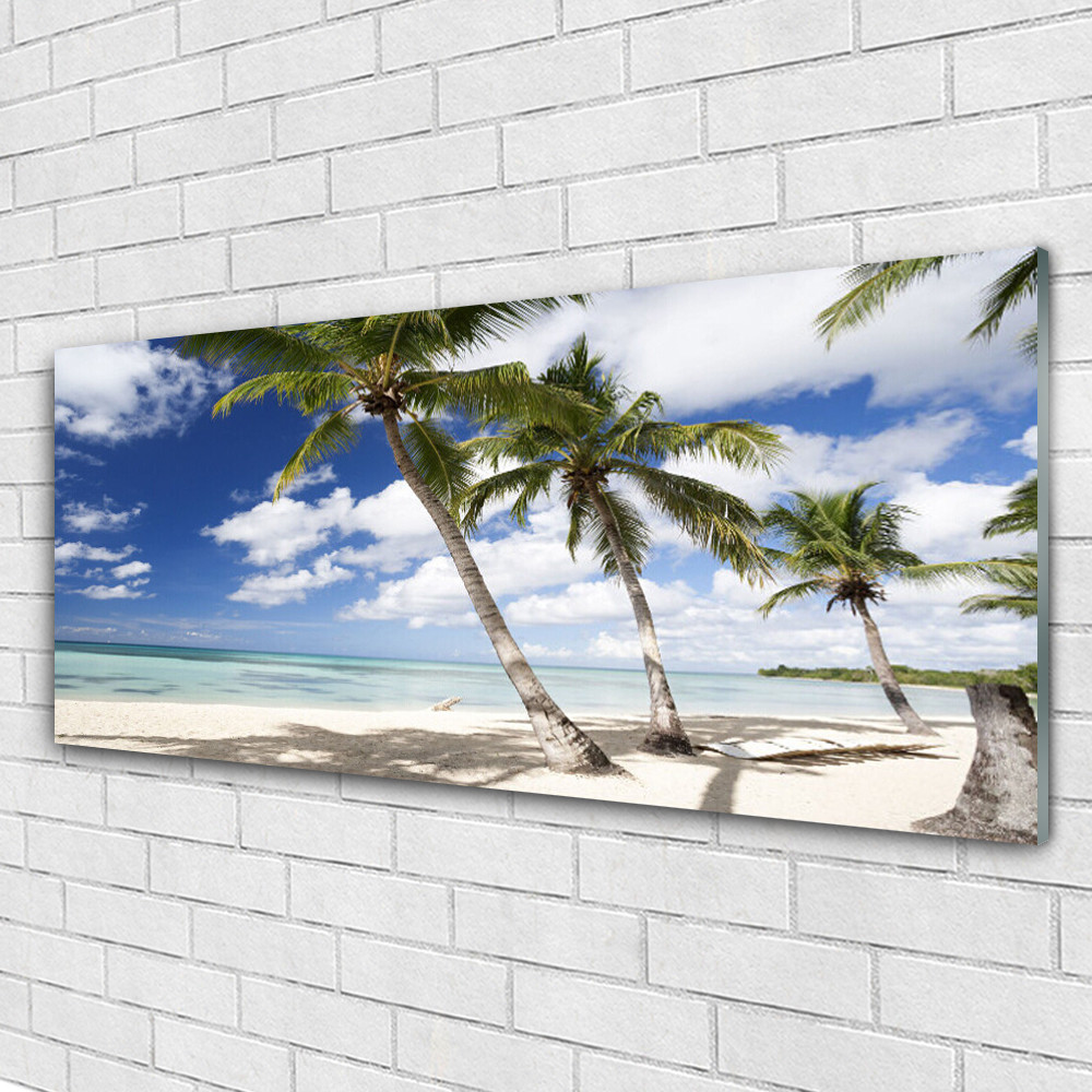 Tableau mer et plage 125x50 en Plexiglas pour s'évader depuis son salon
