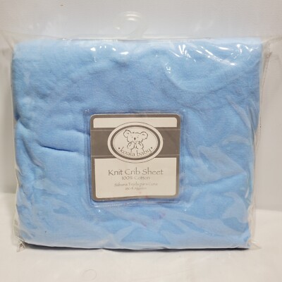 Koala Baby Crib Knit Blue Baby Sheet Cotton New