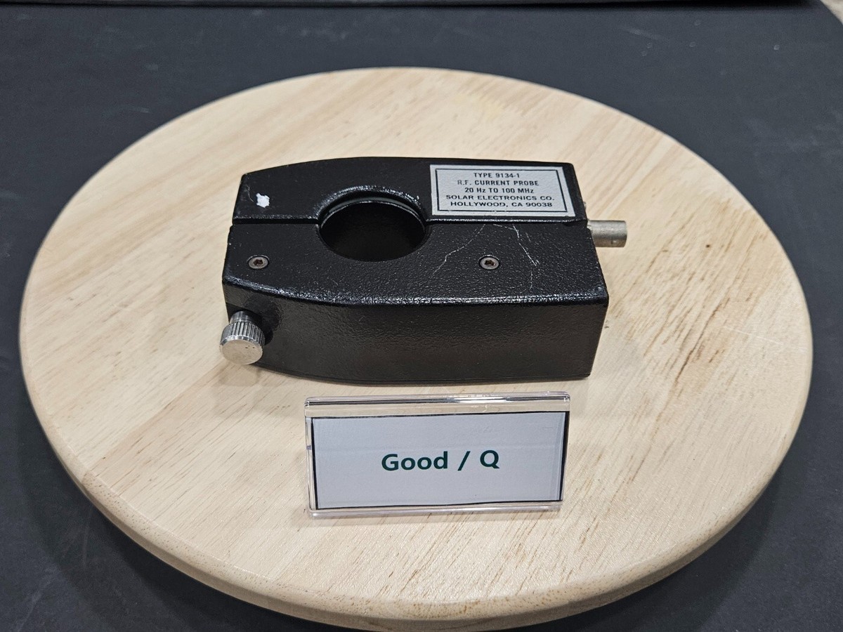 Solar Electronics Type 9134-1 RF Current Probe, 20Hz to 100 Mhz_Q