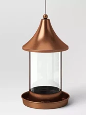 Outdoor Bird Feeder 11"- Copper Finish Threshold™:Rust-Resistant,No Assembly (T)