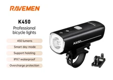 Ravemen K450 Bike Front Light Flashing LED Bicycle Light Rechargeable With Mount