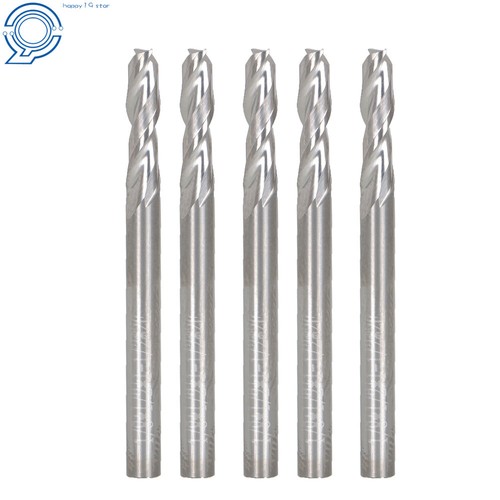 5 Pack End Mill 1/8" Diameter 1/2" Cut Length 2 Flute 1-1/2" Overall Length - Picture 4 of 12
