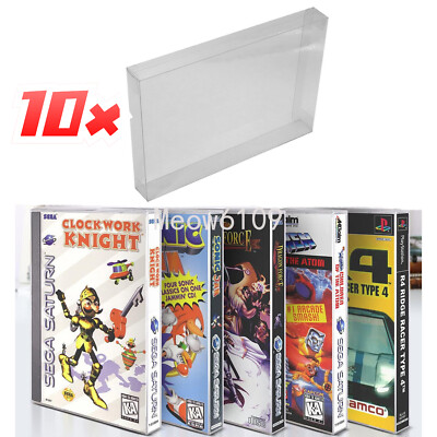 10x Box Protectors For SEGA CD/SATURN/PS1 LONGBOX Video Games Custom Cases CIB