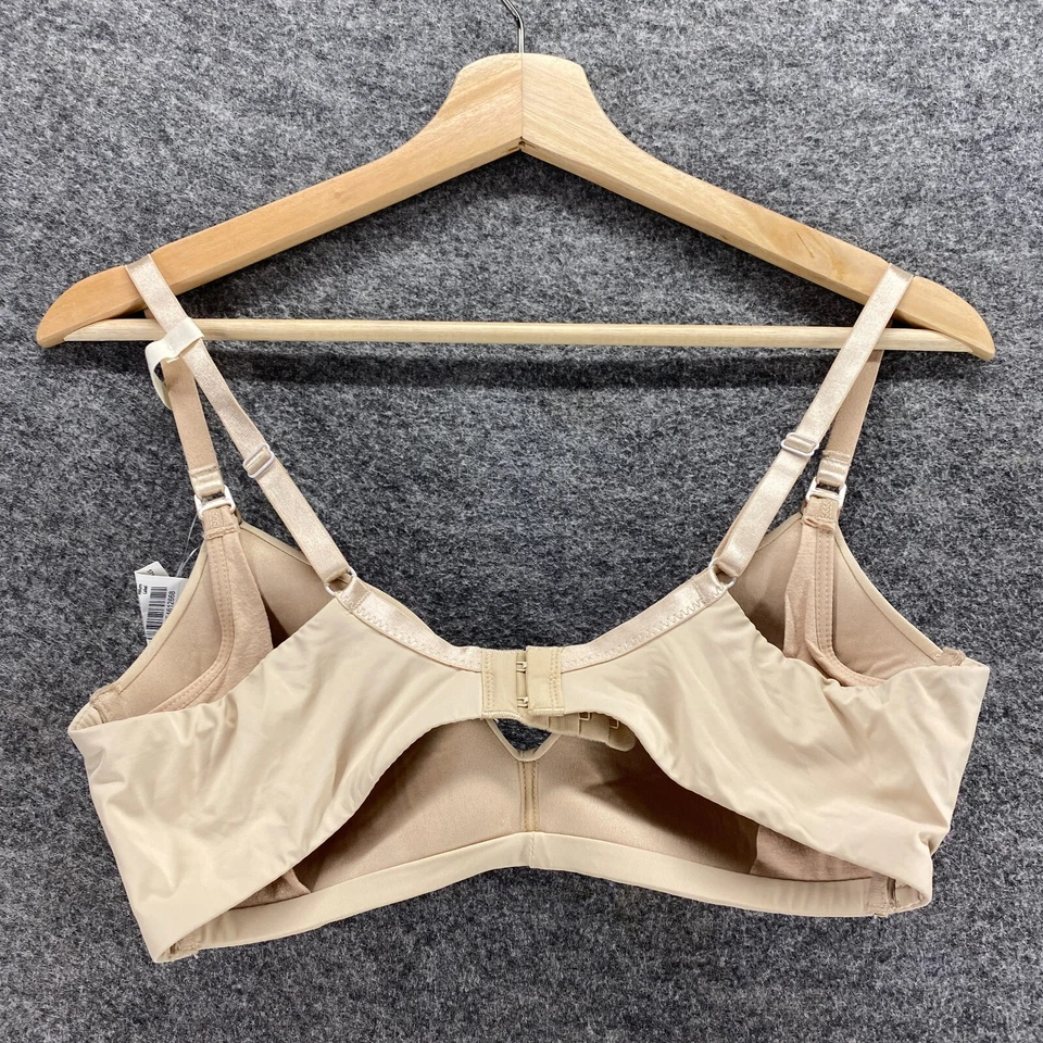 New Motherhood Bralette Bra Women 36B Beige Push Up Opaque Wireless Hook & Eye - Image 2 of 4