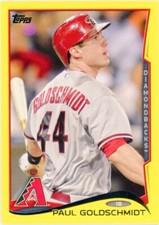 E738 PAUL GOLDSCHMIDT YELLOW 2014 TOPPS SERIES 1 DIAMONDBACKS #15