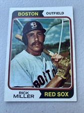 1974 TOPPS BASEBALL CARD # 247 Rick Miller Red Sox