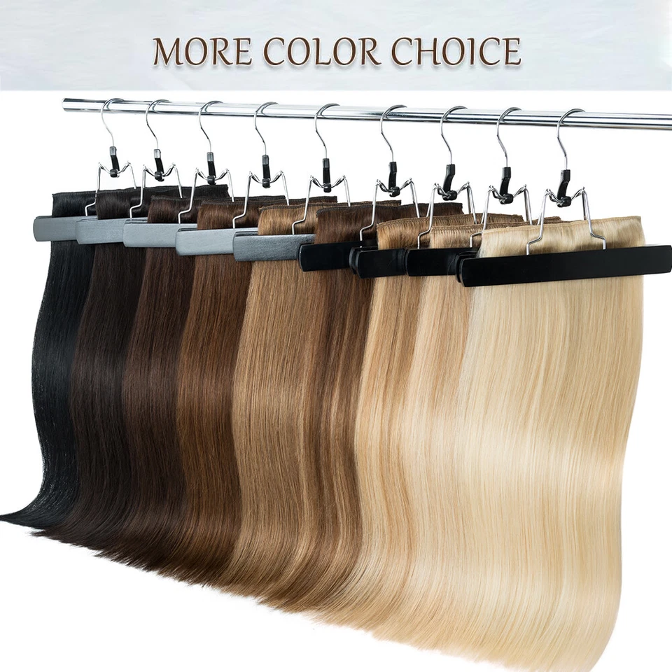 CLEARANCE 100% Human Hair Extensions Clip In Remy Real Hair 4 Pieces FuLL Head - Image 2 of 4