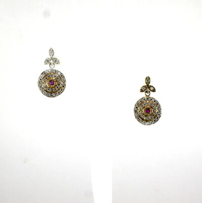 Earrings Natural Red Quartz Gemstone Zircon Handmade Fashion Jewelry