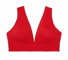Victorias Secret Incredible Unlined Wireless Lounge Bralette Bra Red Lipstick