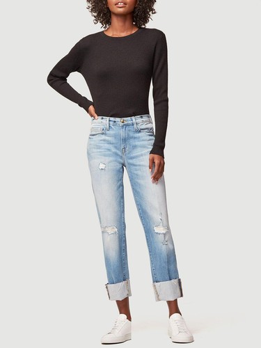 Distressed Raw Big Cuff Jeans | eBay