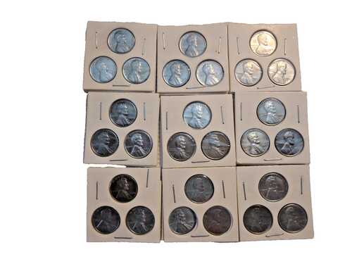 1-1943 - P/D/S Lincoln Pennies Stahl Set #6 -- alle verschieden - Bild 6 von 10