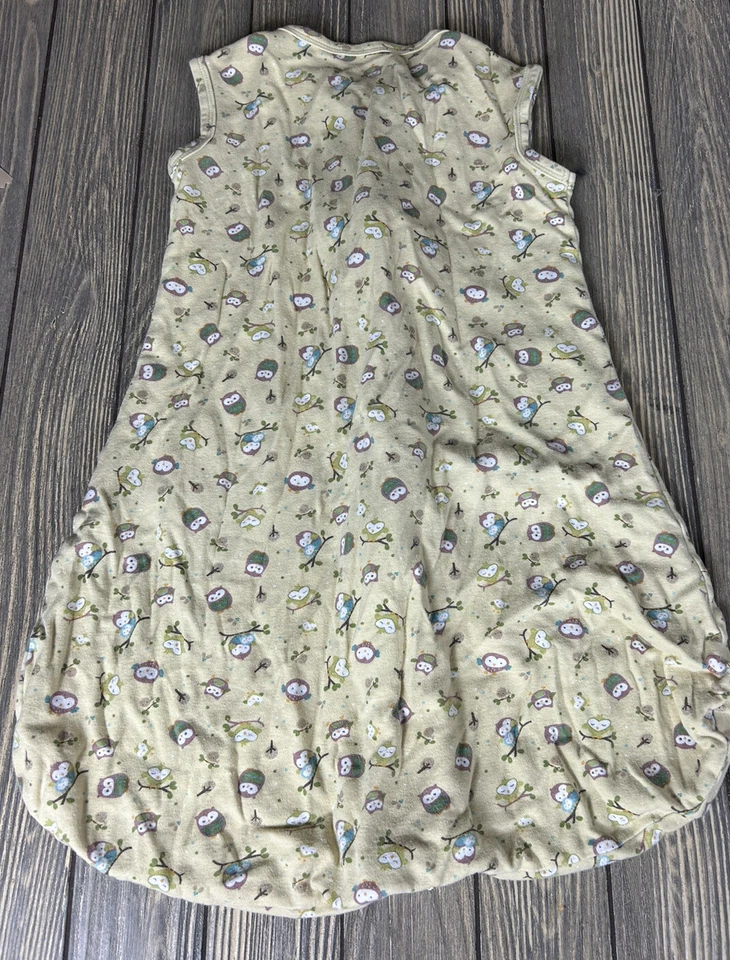 Saco de dormir infantil de verano manta portátil unisex estampado de búho algodón Foto 2 de 2