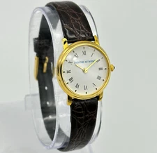 NOS Women's SHOWTIME NETWORKS Gold Tone Employee Watch, Quartz, Brown Leather