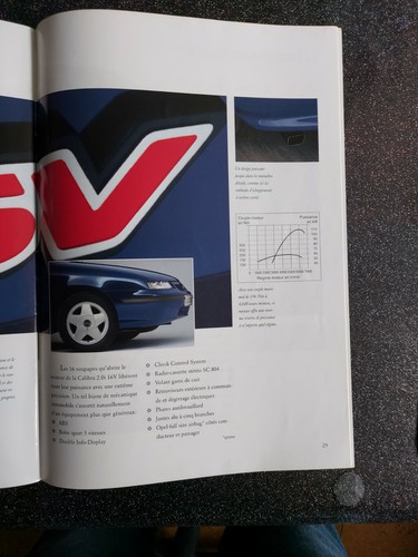 OPEL CALIBRA , CATALOGUE, BROCHURE, PROSPEKT FOLDER, 09/1993, french 36p - Bild 9 von 9