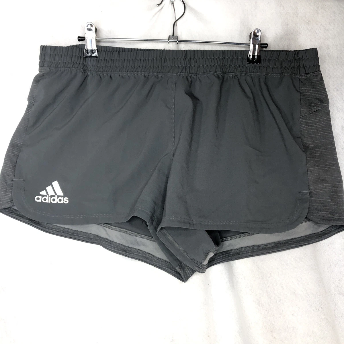 Adidas Women s Climalite Running Shorts Gray Lined Loose Size XL