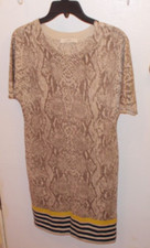 Loft Women's  Brown Animal Print Sweater Dress size Medium