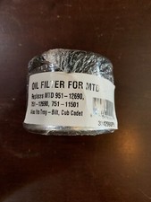 OIL FILTER FOR MTD replaces 751  951 -12690, 751-11501 fits Troy-Bilt/Cub Cadet
