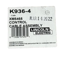 Lincoln Electric K936-4 XM5465   M17291-8 Control Cable Assembly.