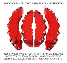 4 X RED BRAKE CALIPER COVERS FOR MERCEDES A B C E CLASS GLC GLE GLA ML GL 4MATIC