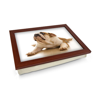 Neu Luxus Zuhause Premium gerahmtes Laptray Geschenk - Hunde - British Bull Dog