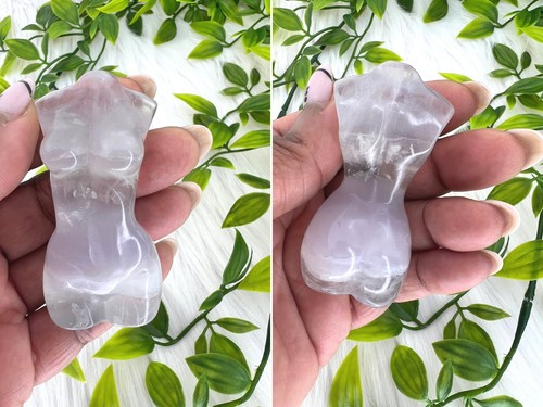 Lavender Fluorite Goddess Body - Yttrium Fluorite Body Carving - 2.6" Fluorite - Picture 3 of 9