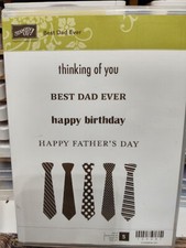 Stampin' Up BEST DAD EVER Stamp Set Thinking of you ties Father's day birthday
