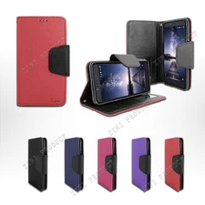For Boost Mobile ZTE MAX XL N9560 Folio Card Slot Photo Frame Holder Wallet Case