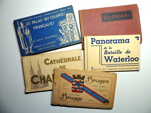 Lot livrets cartes postales anciennes. Palais des colonies - Bruges - Waterloos - Picture 1 of 9