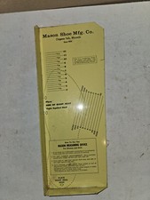 Vintage 50s/60s Tin Metal Mason Shoe Mfg Co Foot Measuring Device,Chippewa Falls
