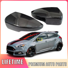 For 2012-2018 Ford Focus Mk3 Us Rearview Side Mirror Cover Cap Carbon Fiber