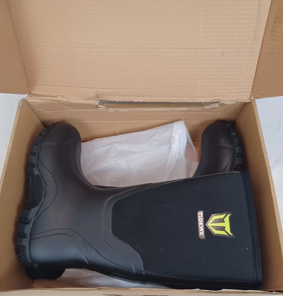 Rubber Boots Waders for Men Multi-Season Size 10 Black TIDEWE - Image 3 of 4