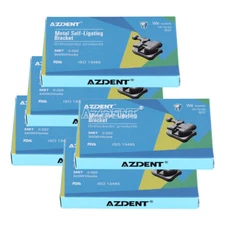 5 X AZDENT Orthodontic MIM Self Ligating Bracket Braces Mini MBT .022 Hooks 345