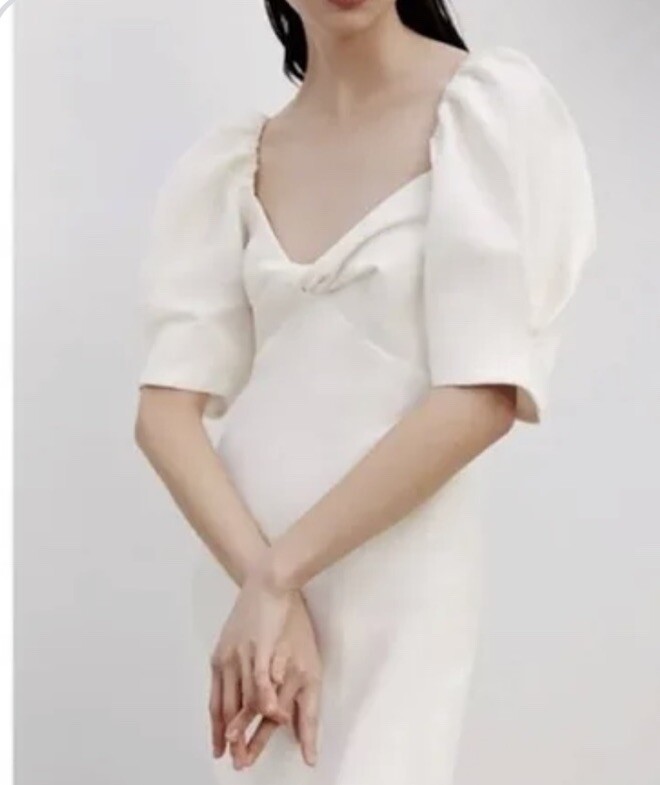 knee length dresses for ladies Early 00s Zara Woman Linen Button Down Maxi Beige Dress main image 1