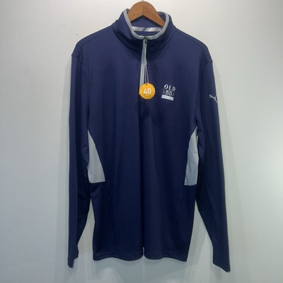 NEW Puma Golf Quarter Zip Blue Large 40 UPF Size Medium Old 55 Distillery