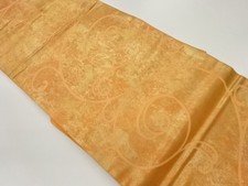 7486589: JAPANESE KIMONO JAPANESE NAGOYA OBI / WOVEN ARABESQUE
