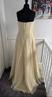 Vera Wang 1990s strapless Wedding Dress Pale Yellow light Gold Size 12