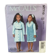 McCALL'S M7710 Girls Dress & Pinafore Sewing Pattern Sizes 2-5