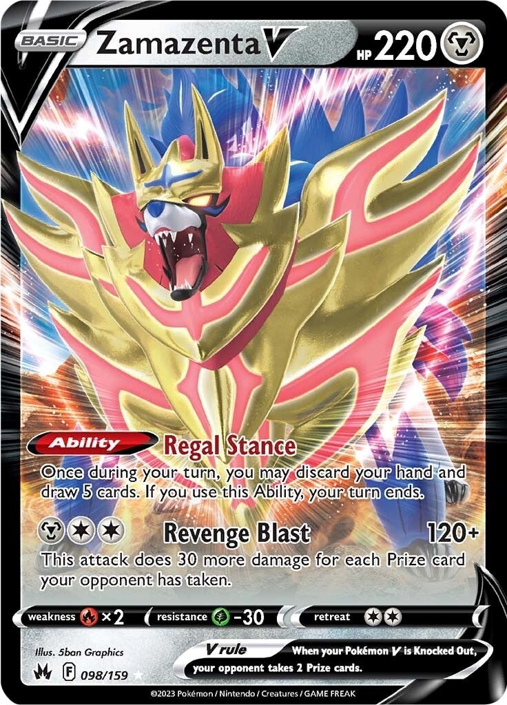Zamazenta V 098/159 SWSH: Crown Zenith
