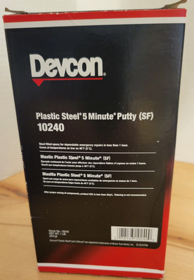 Devcon 10240 Putty, 1 Lb Container Size, Can, Plastic Steel, Dark Gray 12/03/27