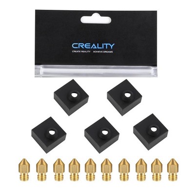 Creality Original 10pcs 0.4mm Nozzle with 5pcs Silicone Sock, for Ender... 