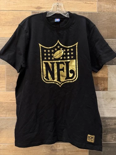 Black T shirt NFL gold size Large mens NWT