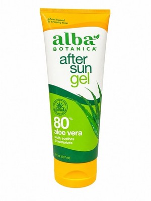Alba Botanica After Sun Gel 80% Aloe 8 oz Sun Burn Skin Moisturizer Skin Care