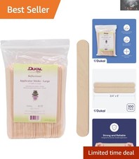 Efficient Wax Applicator Spatula -    x 6  Large Wooden Sticks, 100 Count
